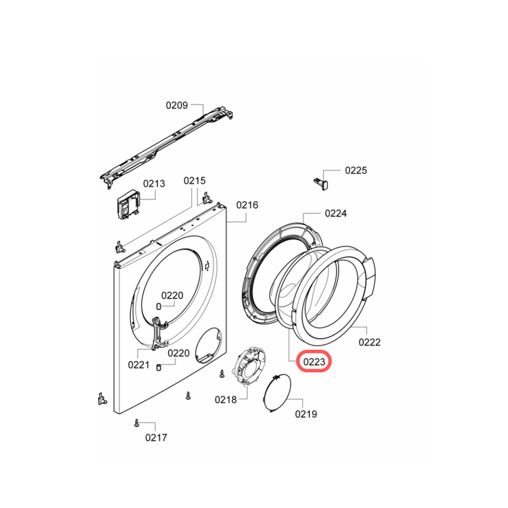 260213140 Cristal puerta lavadora Bosch WAK24278EE