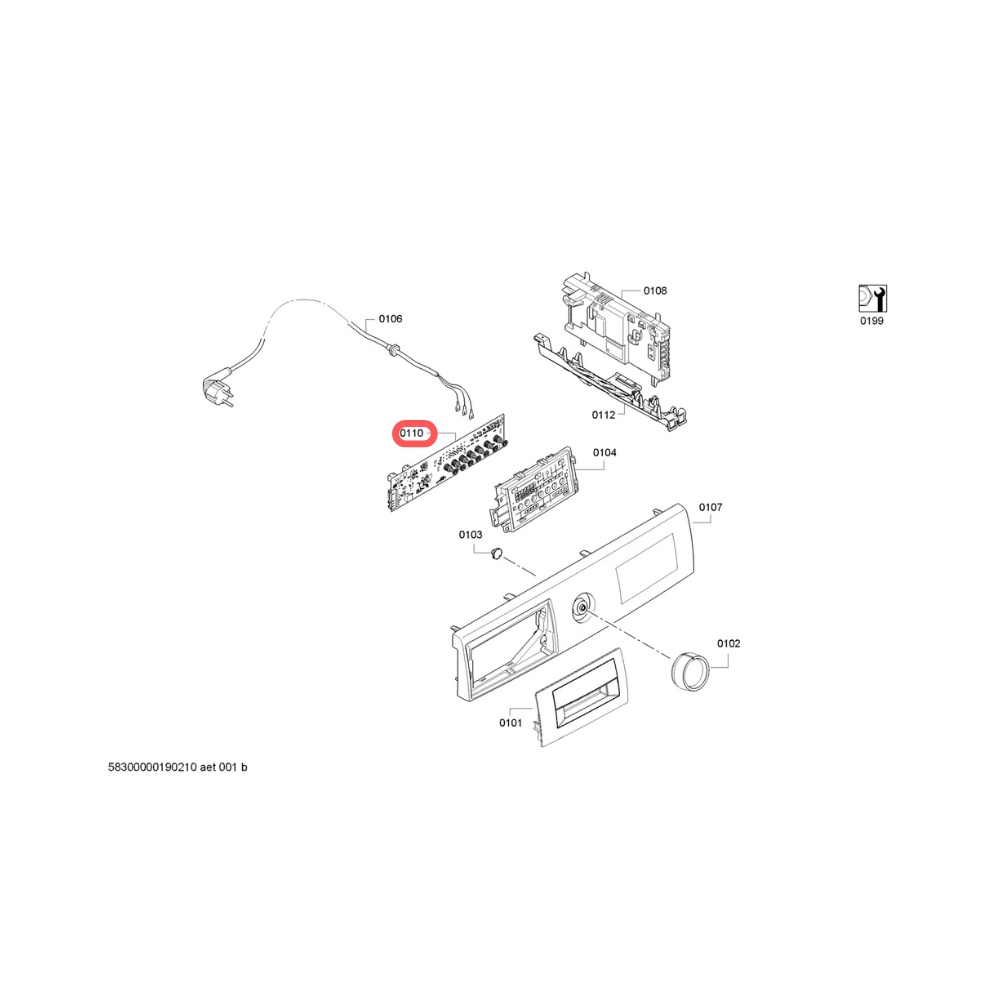 260213205 Módulo mandos configurado secadora Bosch WTW87641ES/08